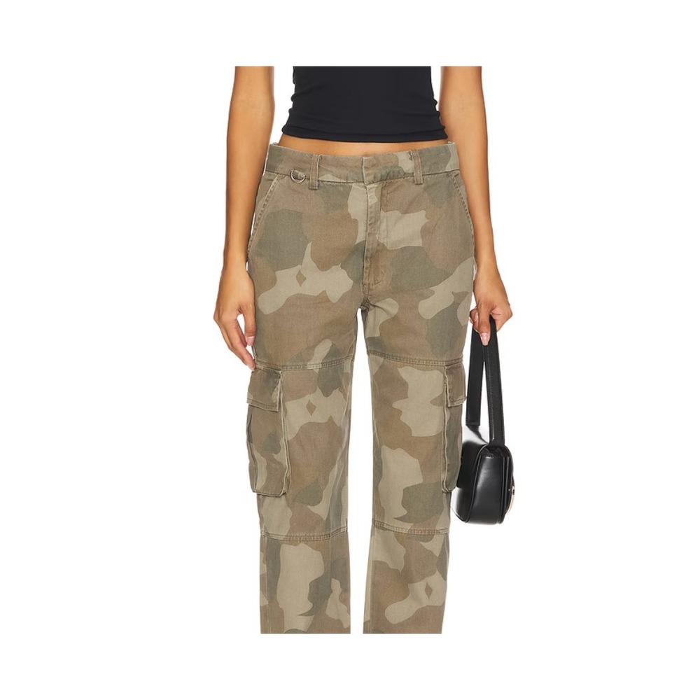 Pistola Addie Cargo Pants Camo Green Size 25 High Rise Straight Leg Utility Pant